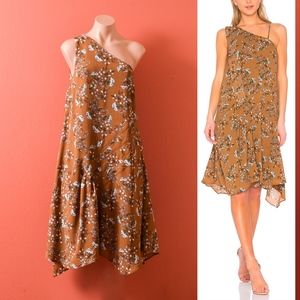 Elliatt Song Floral Cocoa Based Print Dress S